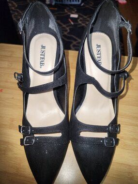 JustFab Georgya black stilettos size 8.5 $20